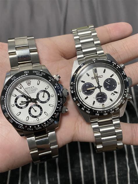 seiko panda vs rolex panda|seiko solar chronograph review.